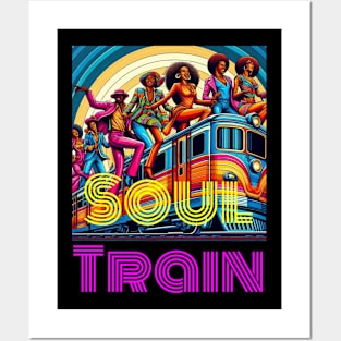 Soul Train  retro-style  energetic dancers 70s t0 90s Posters and Art